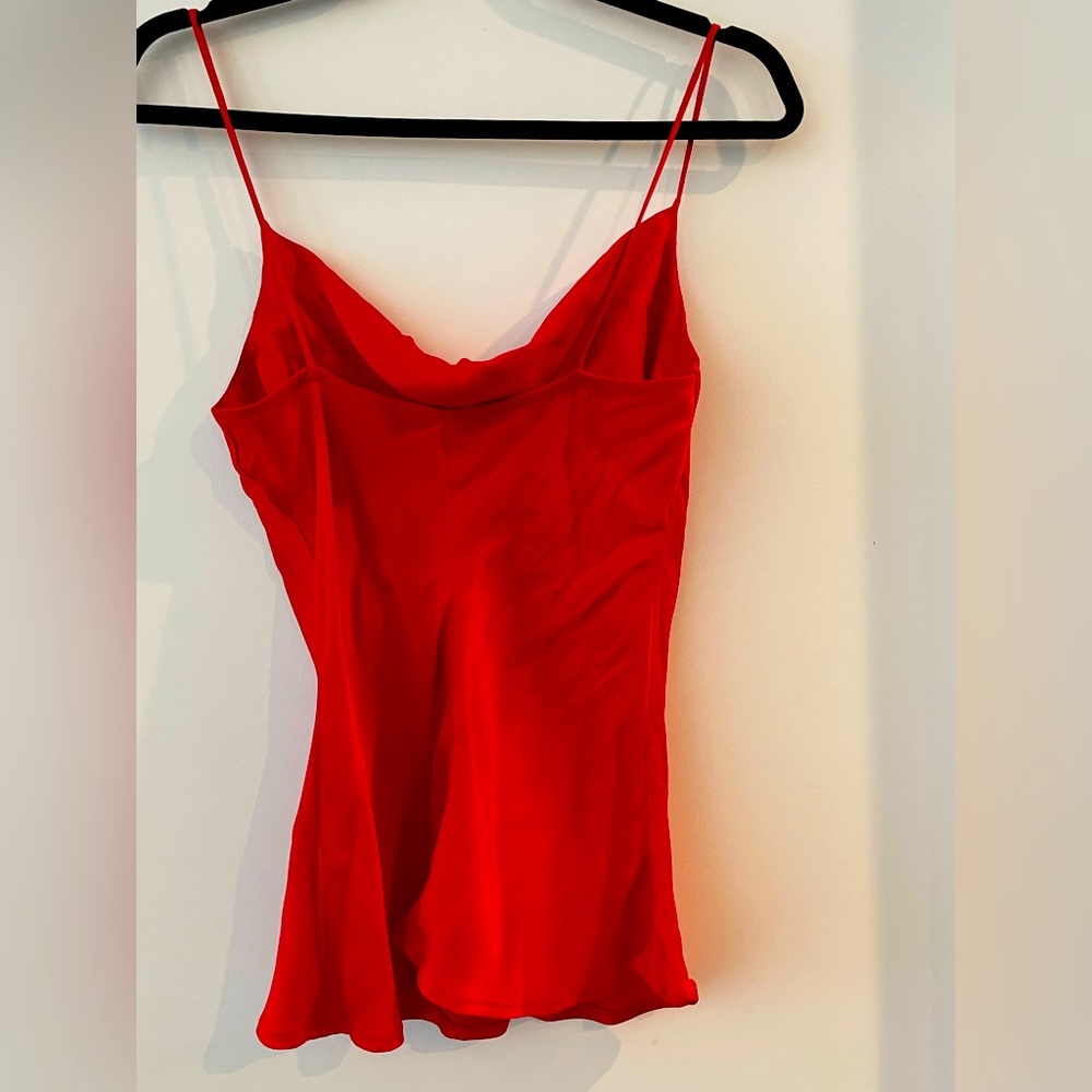 Zara Silk Red Top